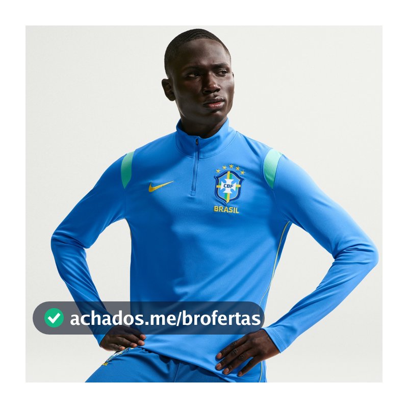 Camiseta Brasil Nike Manga Longa Academy Pro Masculina