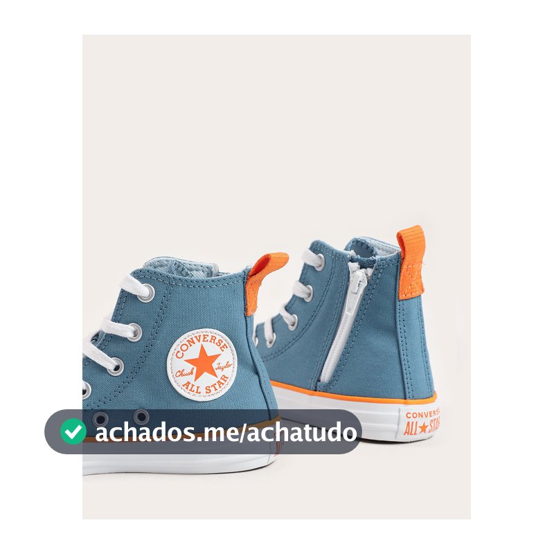 Tênis cano alto Chuck Taylor Converse All Star infantil - Azul Médio