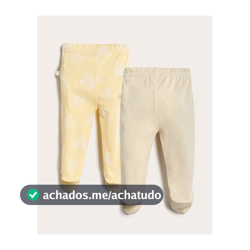 Kit calça bebê 2 peças estampado - multicor