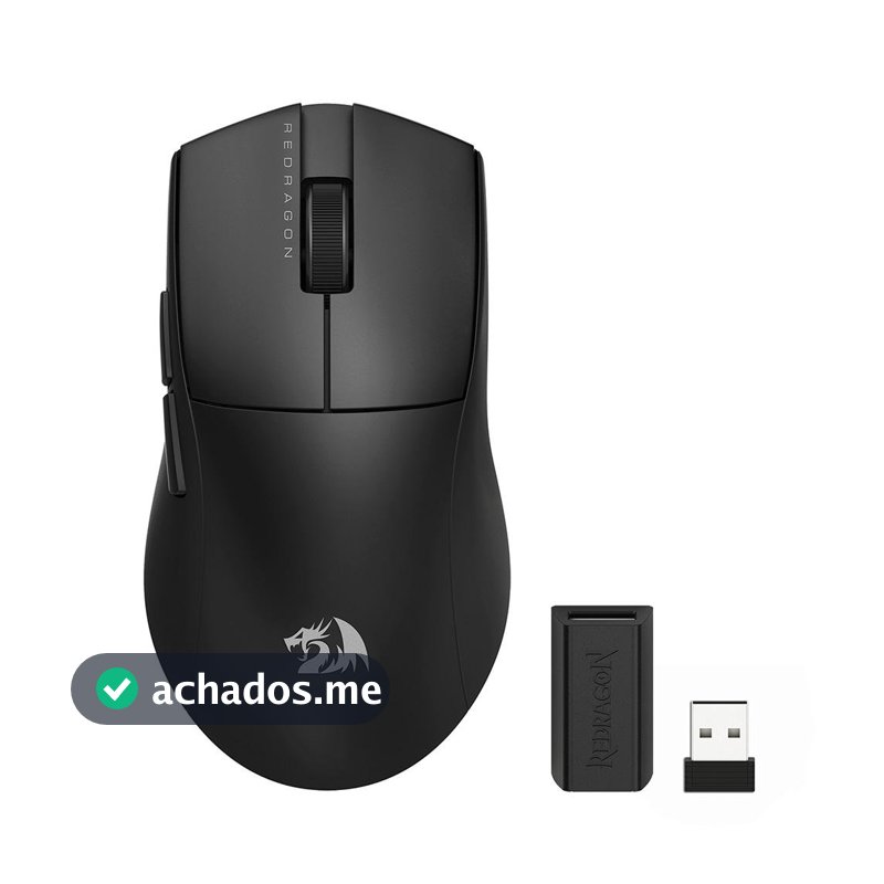 Mouse Gamer Sem Fio Redragon King Pro, 26000 DPI, 7 Botões, Wireless, Bluetooth, Preto - M916-PRO-1K