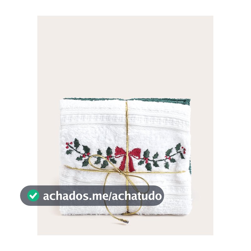 Kit toalha de lavado Natal 2 peças - Multicor