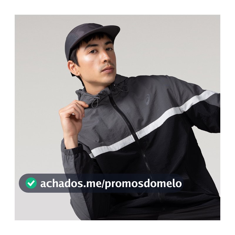 Jaqueta ASICS Recortes Masculina em Promoção