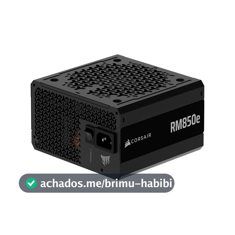 Fonte Corsair RM850e RMe Series 2025, 850W, ATX 3.1, PCIe 5.1, Cybenetics GOLD Certified, Full Modular, Preto - CP-9020296-BR