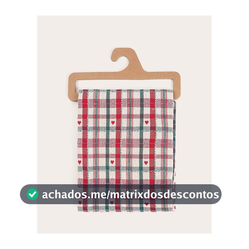 Toalha de mesa quadrada natal xadrez 78x78cm - Multicor