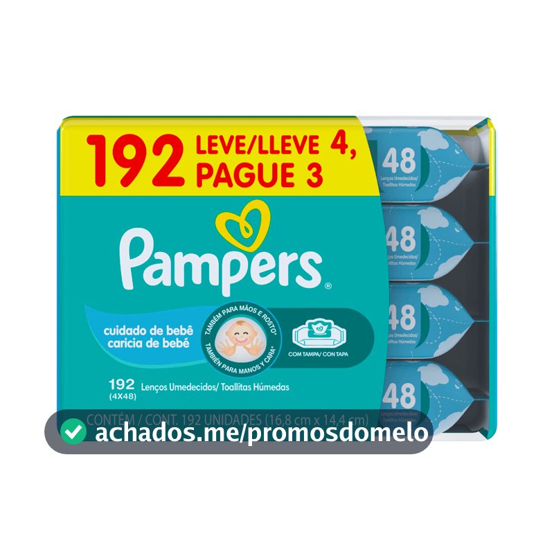 lenços umedecidos pampers 192
