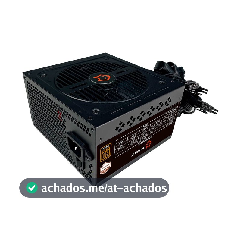 Fonte Husky Sledger 650W, 80 Plus Bronze, Cybenetics Bronze, PFC ativo, Bivolt - HFN650PT