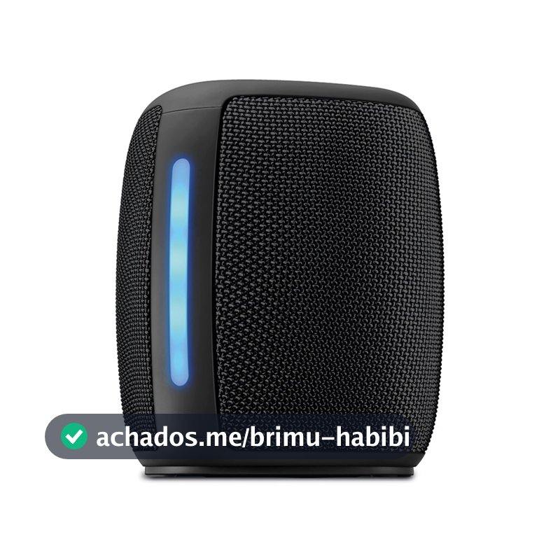 Caixa De Som AIWA Mini Speaker, RGB, IPX4, Bluetooth 5.3, Bivolt, Preto - AWS-SP-03-B
