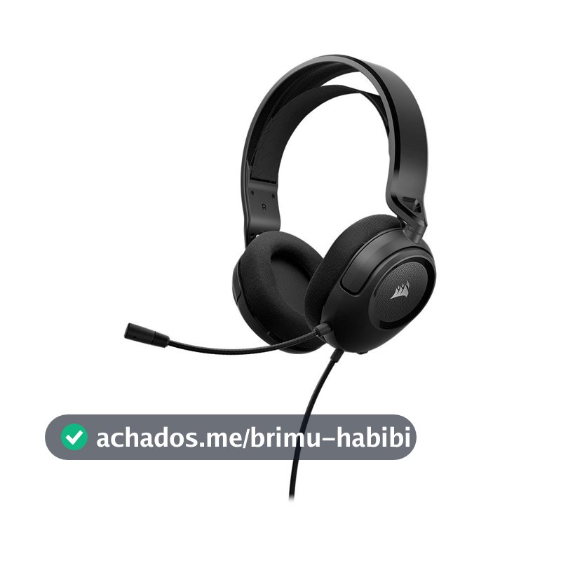 Headset Gamer Corsair HS35 V2, Neodímio de 50mm, Com Microfone, Para PC, Mac, Consoles e Celulares, Preto - CA-9011377-NA