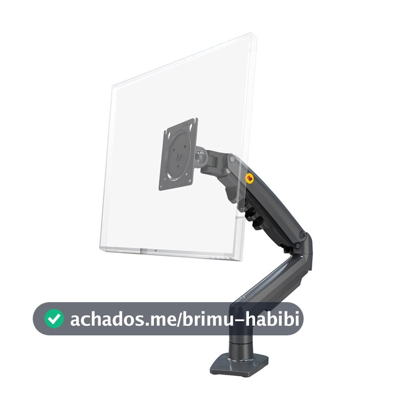 Suporte de Mesa Articulado para Monitor de 17" a 32" North Bayou, Ajustes com Pistão a Gás, Grafite - F80 NB