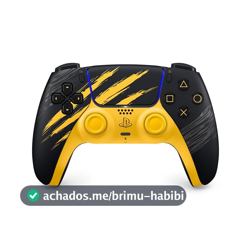 Controle Sem Fio Sony DualSense, Marvel's Wolverine Edição Limitada, Amarelo - 1000056855