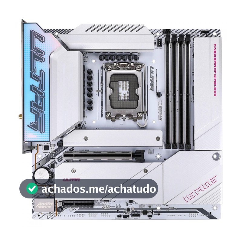 Placa Mãe Colorful iGame B760M ULTRA Z D5 V20, Chipset B760, Intel LGA 1700, MATX, DDR5, Branco