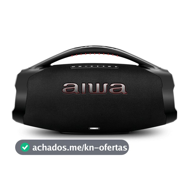 Caixa de Som Aiwa Boombox Plus BBS-01-B, Bluetooth, 200W RMS, IP66, 30 Horas de Bateria, Preto - 4899-01
