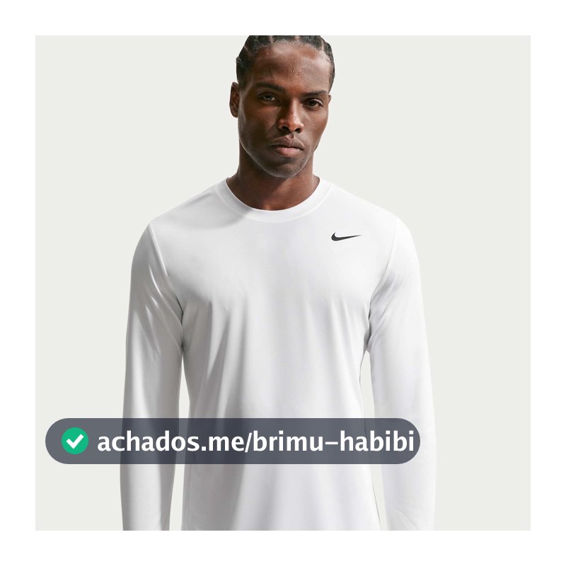 Camiseta Dri Fit Nike Manga Longa Flex Masculina