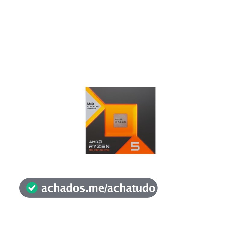 Processador AMD Ryzen 5 7600X3D, 4.7GHz (5.6GHz Turbo), Cache 96MB, AM5, 6 Cores, 12 Threads, Vídeo Integrado, WOF - 100-100001721WOF