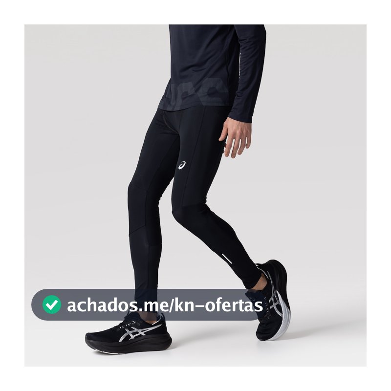 Calça ASICS Legging Compressão PWR Refletiva Masculina em Promoção