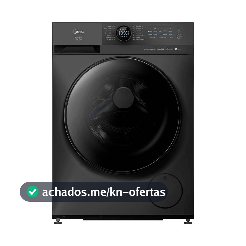 Lavadora de Roupas Lava e Seca Midea 11 Kg Titanium MF201D110WB-GK-01
