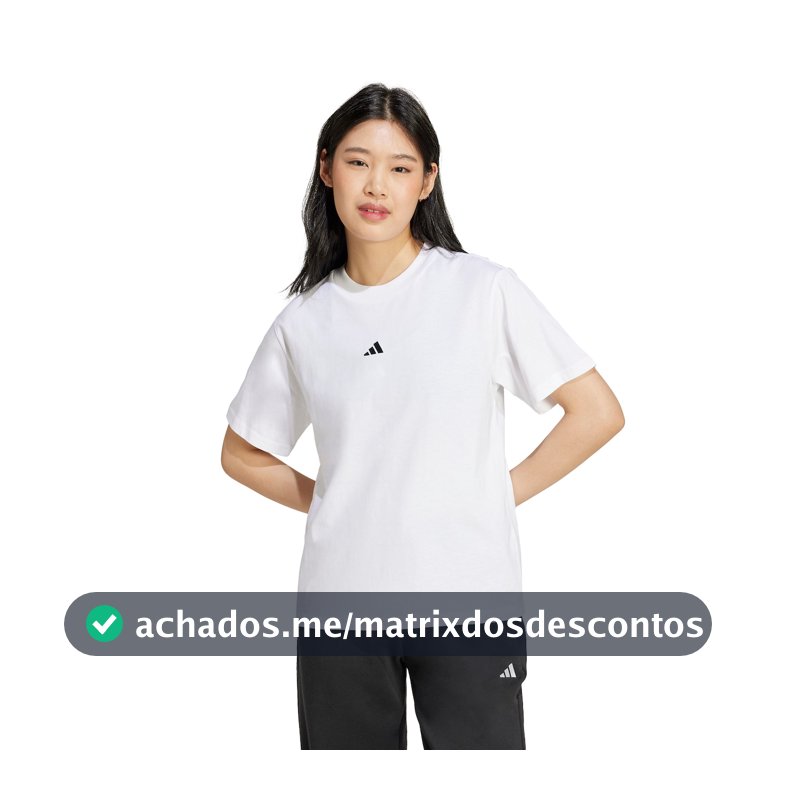 Camiseta adidas Manga Curta Small Logo Feminina em Promoção