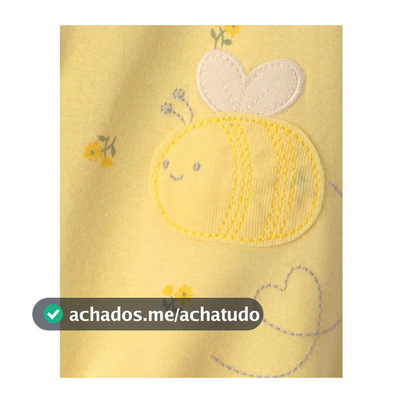 Macaquinho bebê floral - Amarelo