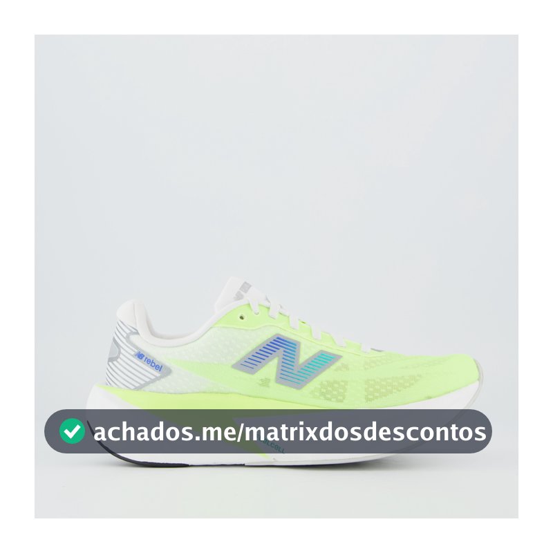 T�nis New Balance Fuelcell Rebel V5 Feminino Verde Claro