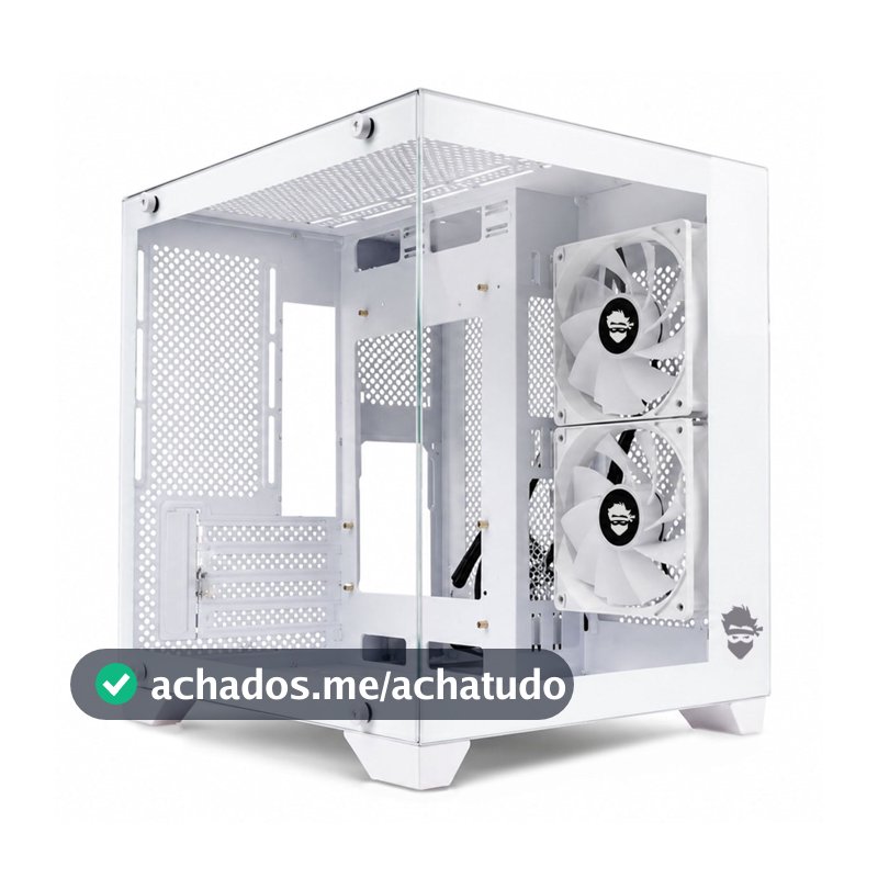Gabinete Gamer Ninja Akyra X2 White Mid Tower M-ATX