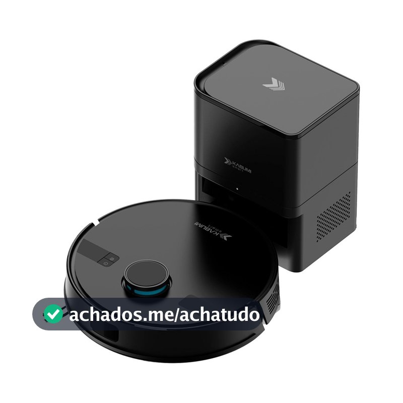 Robô Aspirador KABUM! smart K800 Pro Mapeamento Laser Autolimpante 13000Pa 127v, Preto - KSAR81010PT