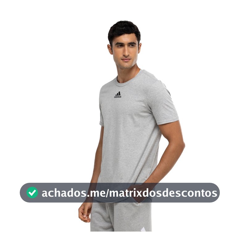 Camiseta Masculina adidas Manga Curta Small Logo em Promoção